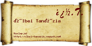 Ölbei Tanázia névjegykártya
